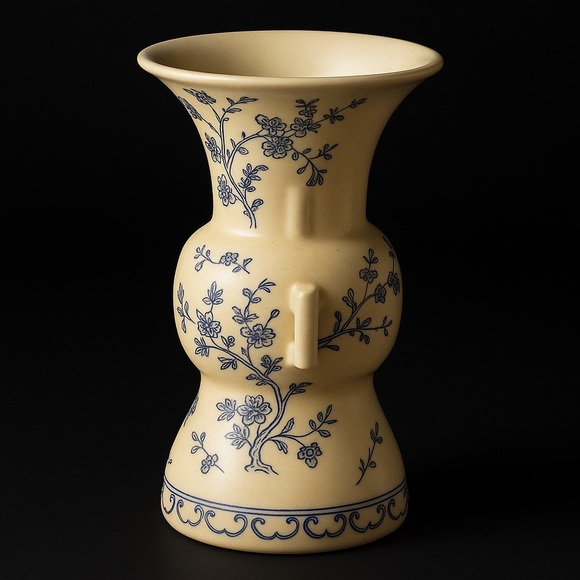 Franklin Mint Miniature Vase Hand-Painted Floral & Bird Motifs Vintage - Picture 2 of 4